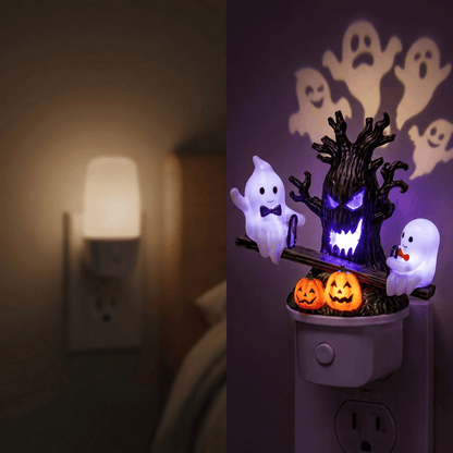 🔥HOT SALE 49% OFF - 🎃👻Animated Seesaw Ghost Plug In LED Night Light