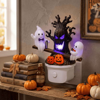 🔥HOT SALE 49% OFF - 🎃👻Animated Seesaw Ghost Plug In LED Night Light